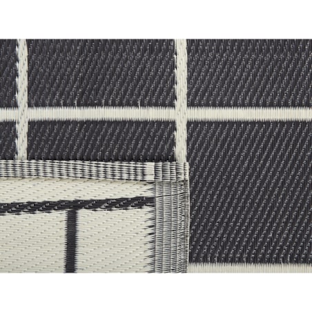 Dywan zewnętrzny 120 x 180 cm czarno-biały RAMPUR