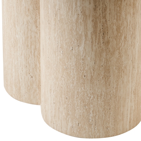 Stół do jadalni rozkładany MORAINE Efekt trawertynu 120/160 cm 120 cm