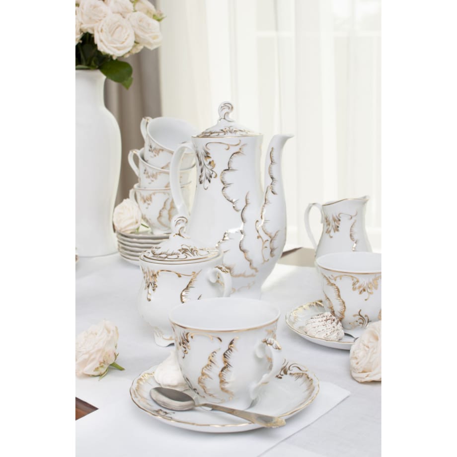 Garnitur do kawy dla 6 osób 18 el. Rococo Anna 7830