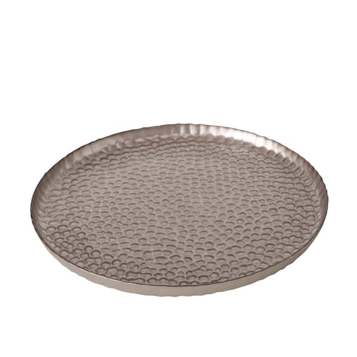 Szklany talerz RADO, Ø 28 cm, kolor złoty