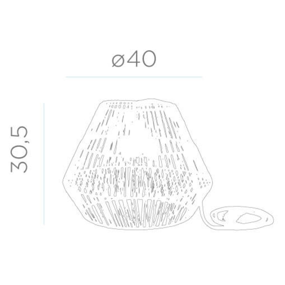 Wisząca lampa boho Sisine LUMSIHXNW King Home IP54 2700K pleciona beżowa