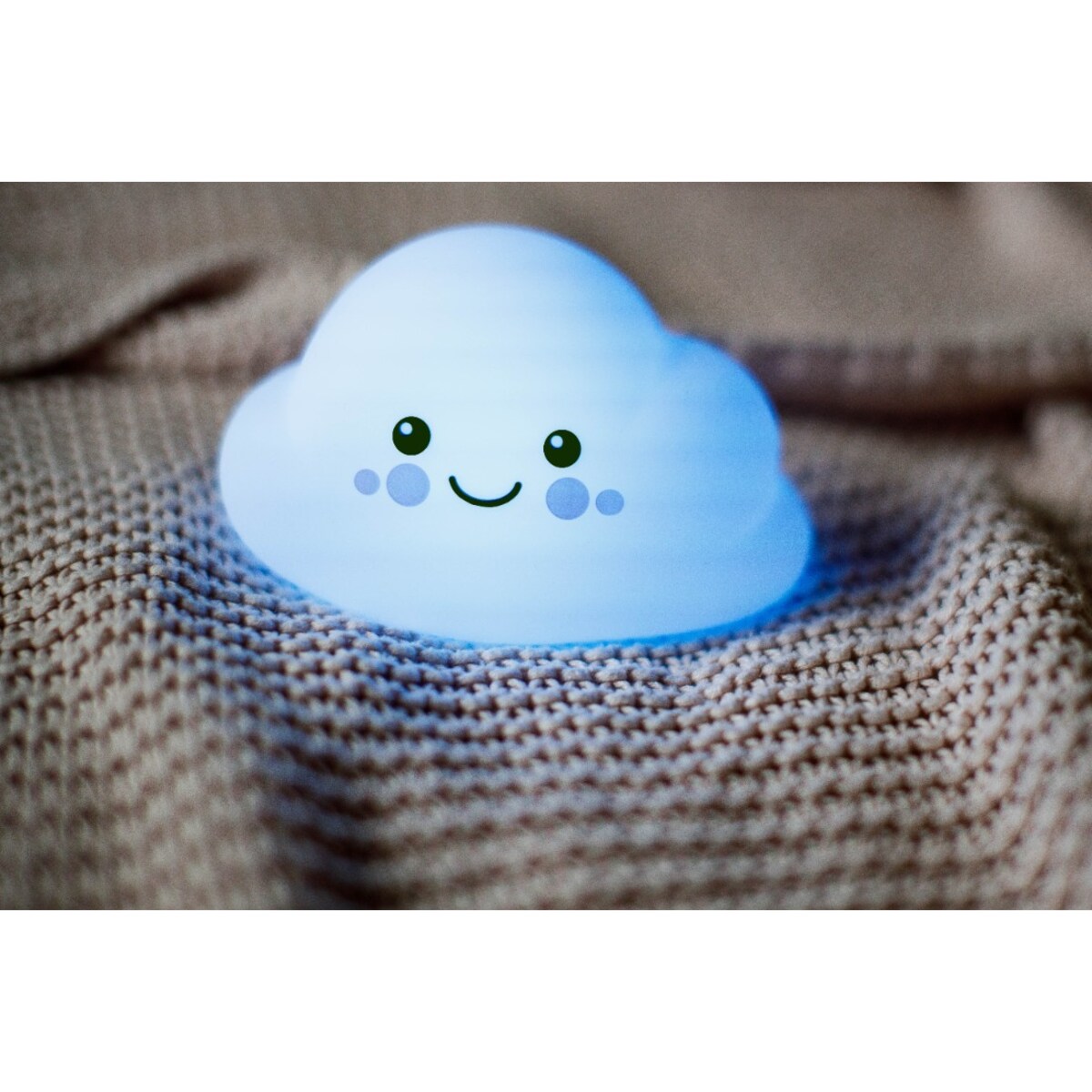 Innogio GIOcloud silikonowa lampka nocna dla dzieci chmurka LED 8 kolorów ładowana z pilotem