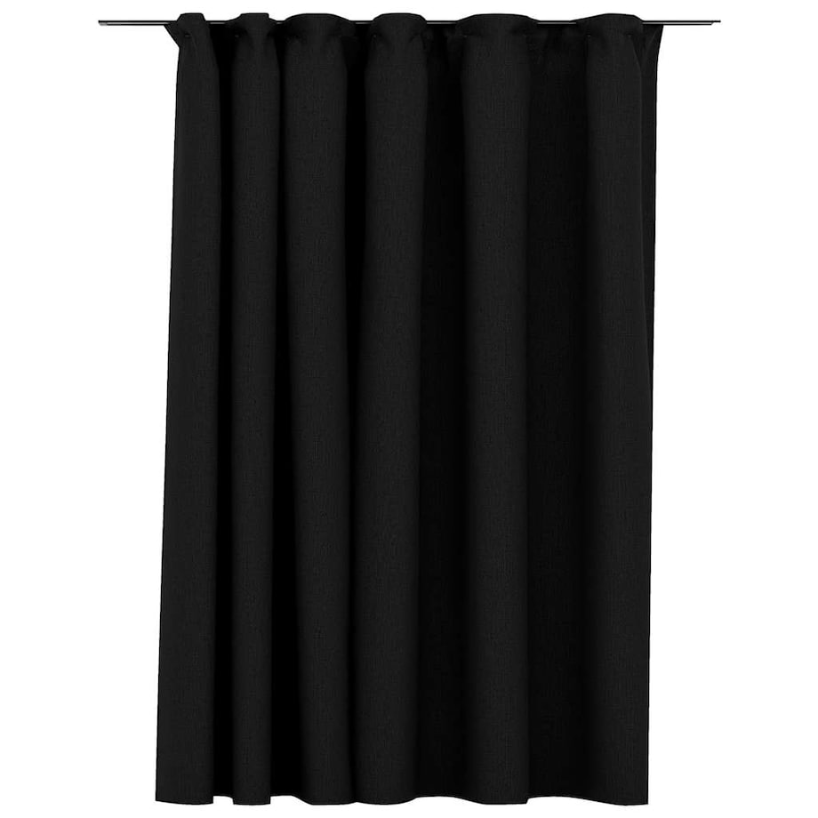 vidaXL Zasłona stylizowana na lnianą z haczykami, antracyt, 290x245 cm