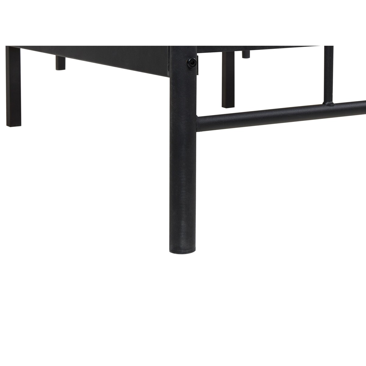 Łóżko metalowe 140 x 200 cm czarne MAURESSAC
