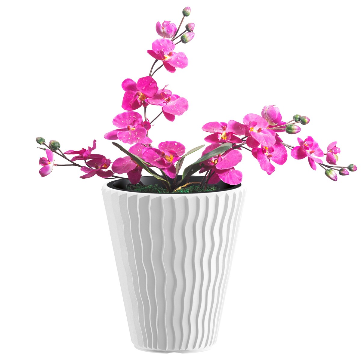 Doniczka Donica Ogrodowa 29,7 Cm Okrągła Na Taras Do Ogrodu Domu Biała