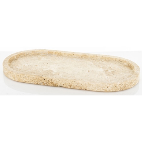 Taca dekoracyjna owalna trawertynowa 30x15x2 cm