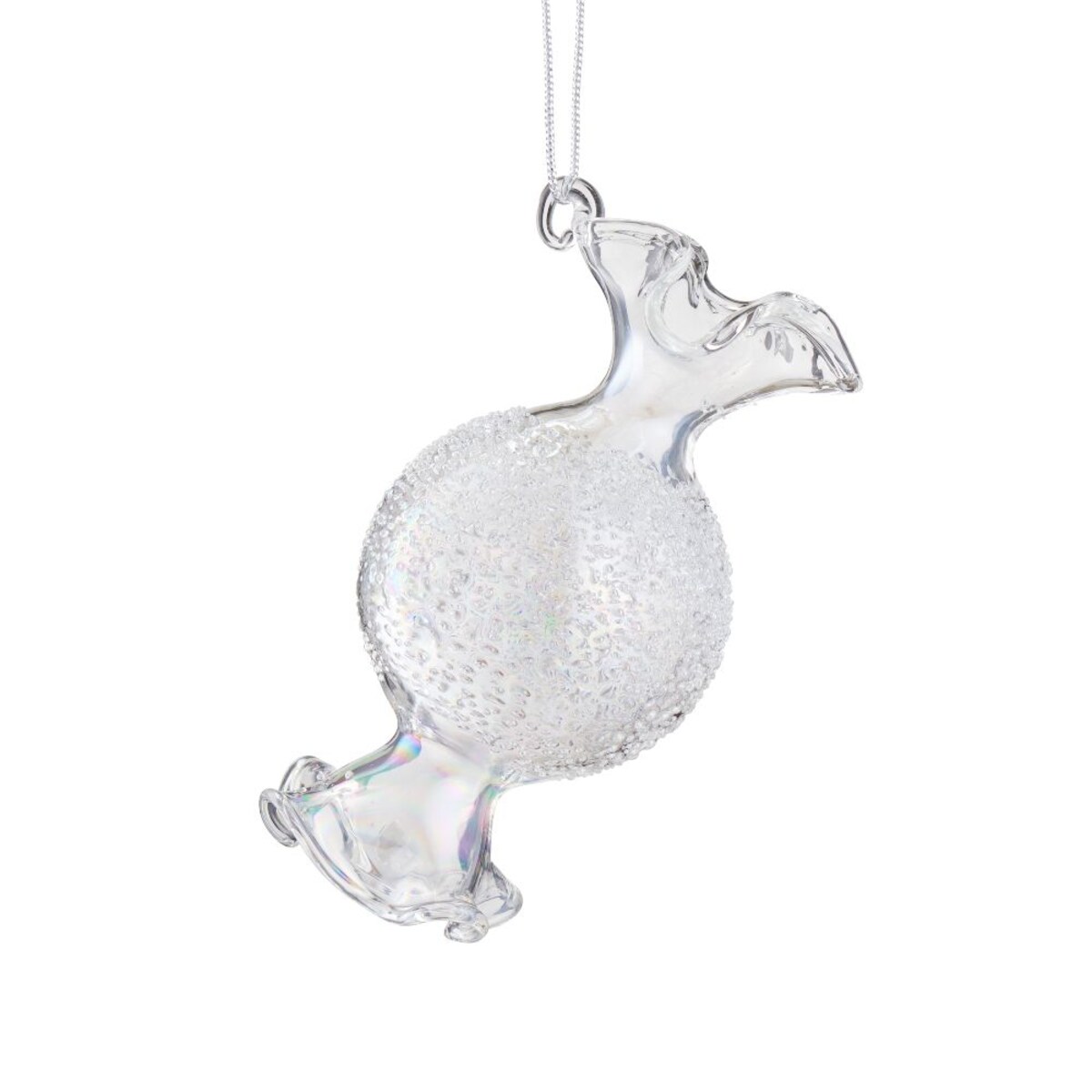 VILLA ITALIA Bombka szklana CUKIEREK przezroczysty 8 cm