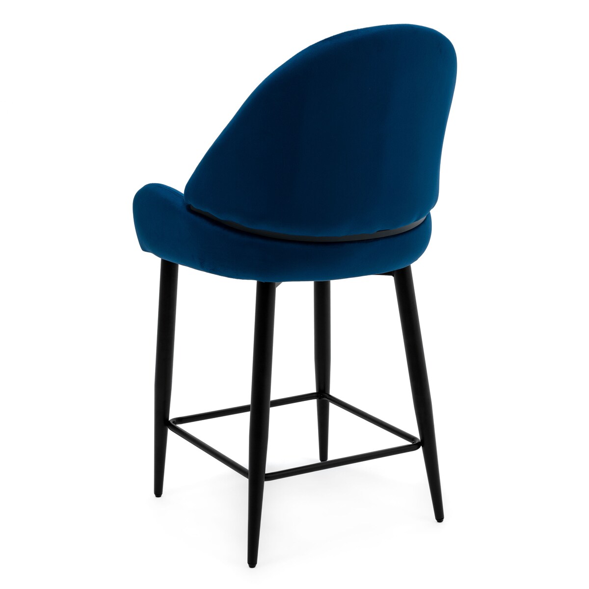 Hoker tapicerowany welurowy do salonu BERGAMO granatowy