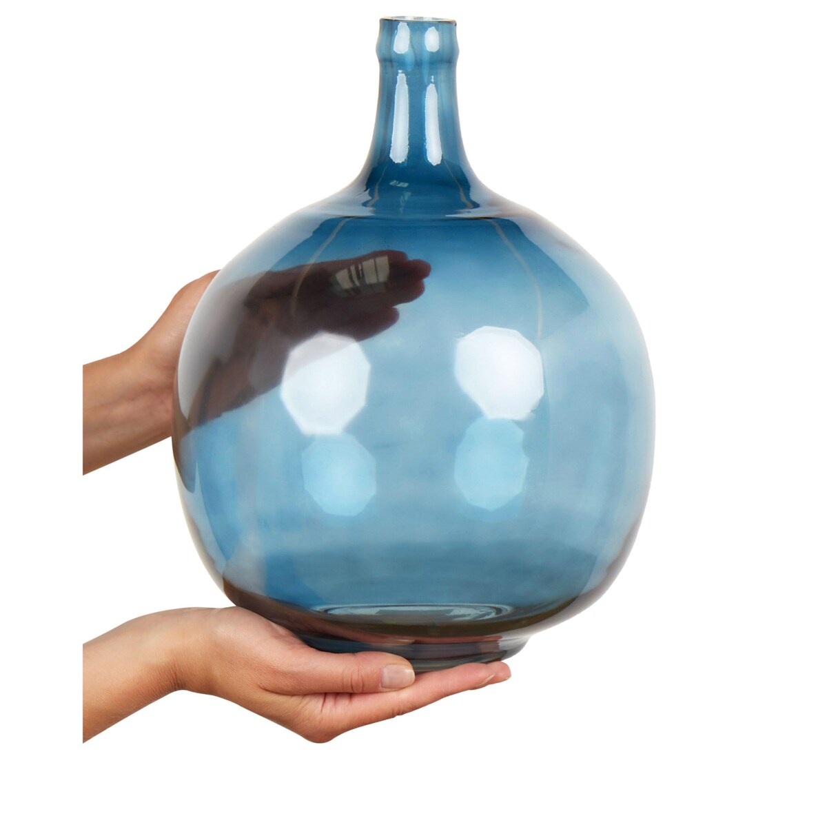 Wazon dekoracyjny CHAPPATHI Szkło 31 cm Niebieski