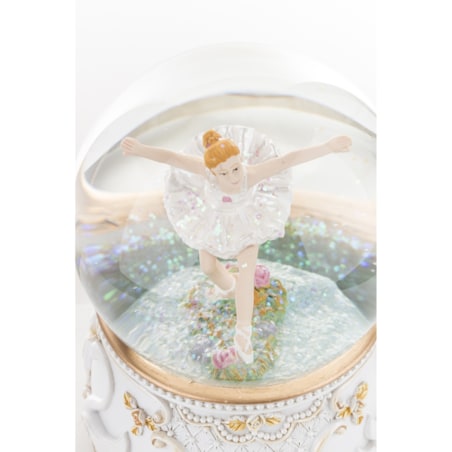 Szklana kula śnieżna z pozytywką 16x11x11 cm BALLERINA