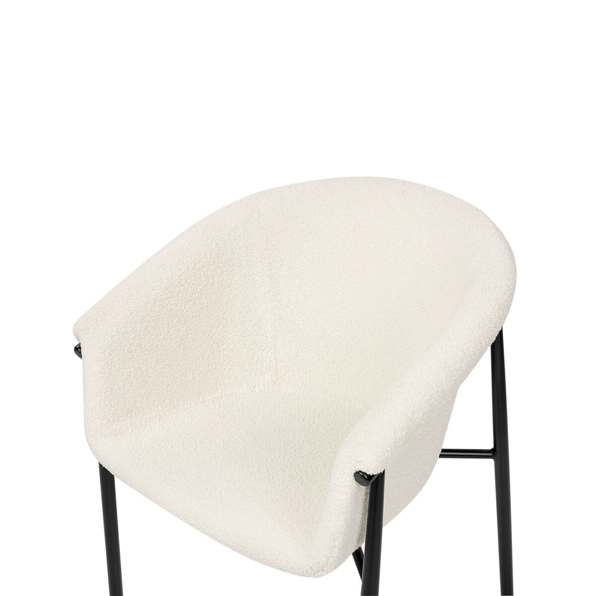 Zestaw 2 krzeseł do jadalni boucle biały AMES