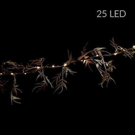 Girlanda świetlna wewnętrzna z roślinnym motywem, 25 LED