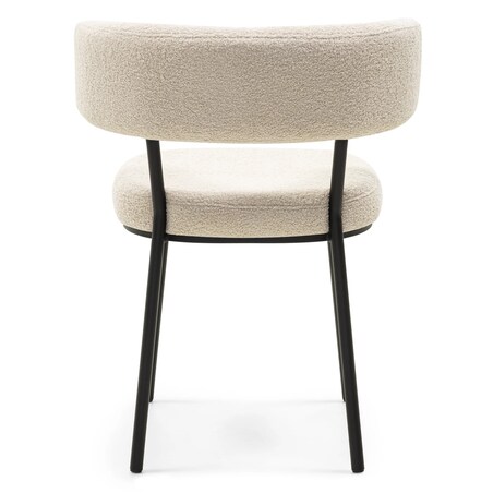 Krzesło IGUNIA-II 75x58x57 cm jasnobeżowe/czarne nóżki