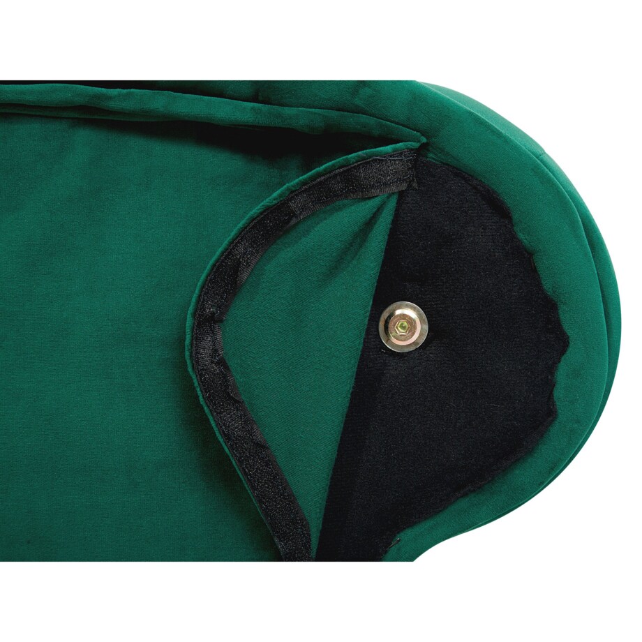 Szezlong welurowy lewostronny ciemnozielony NIMES