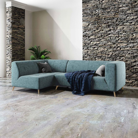 Sofa narożna Toro - jasnoniebieska