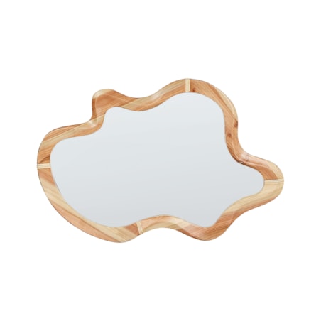 Lustro ścienne 89 cm Jasne drewno DREVANT