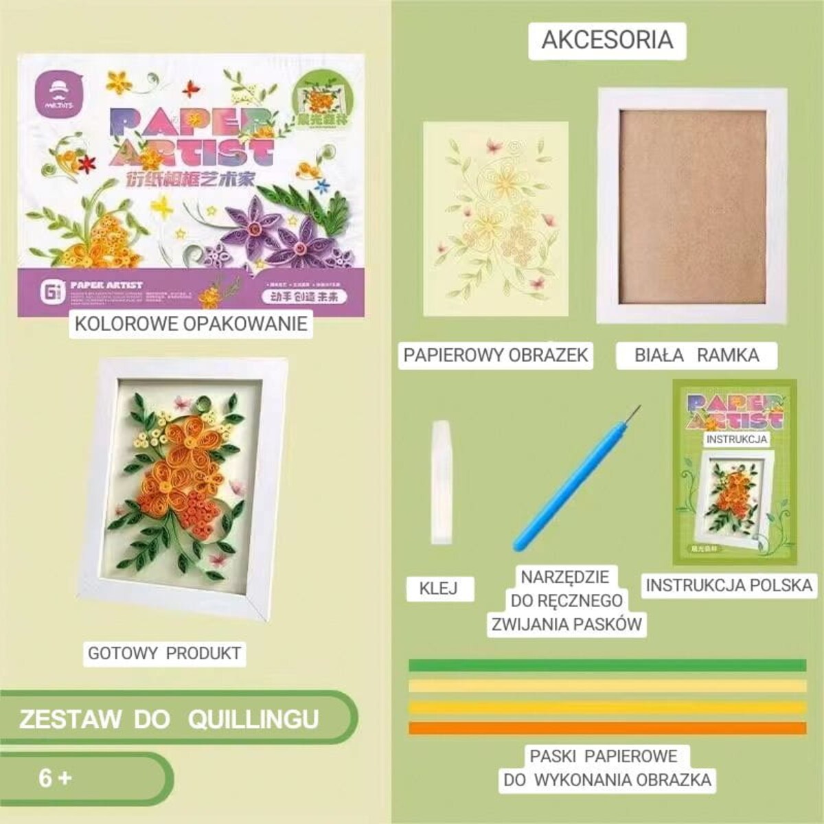 Zestaw do QUILLINGU Paski - Złota jesień