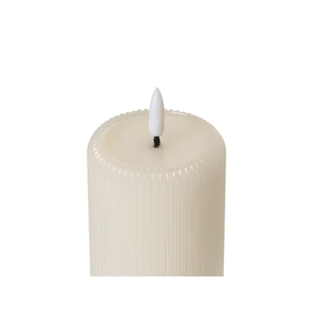 Zestaw 6 świec LED NOISETTE 10/16 cm Złamana biel