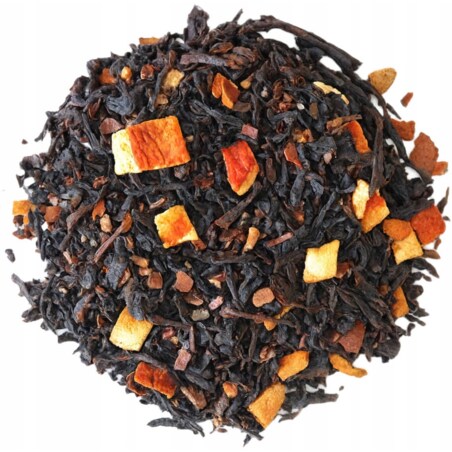 Herbata czarna PIERNIKOWA cynamon goździki kardamon skórka pomarańczy 120g - herbata liściasta sypana mieszanka napar susz