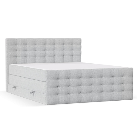 Łóżko kontynentalne STATE 120x200 z pojemnikiem, Jasny Niebieski, tkanina Grace 70