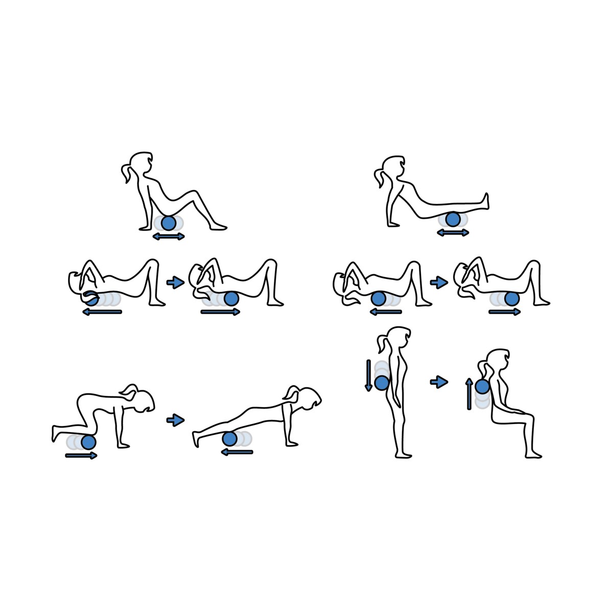 Zestaw roller + dwie piłki do masażu Neo-Sport