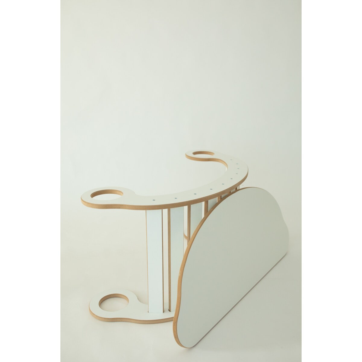 Bujak z Poduszką Beż Ścianka Krzesło Blat Zestaw CERTYFIKOWANE