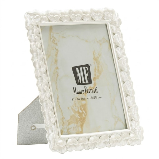 Ramka na zdjęcie HEARTY, szklana, biała, 15x20 cm