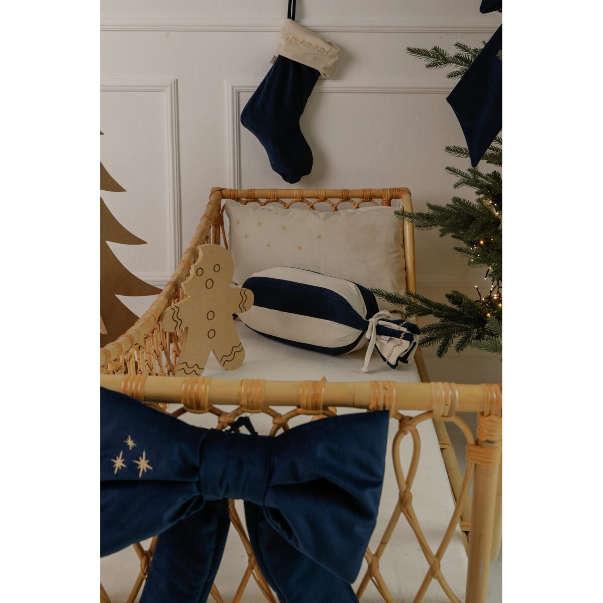 Poduszka Świąteczna Cukierek Royal Blue