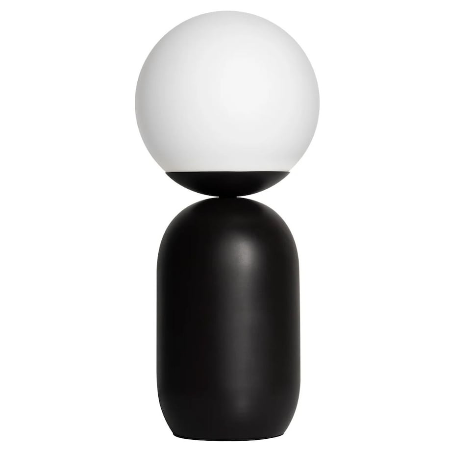 Lampka na stół do gabinetu Notti 2011035003 Nordlux kulista biała czarna
