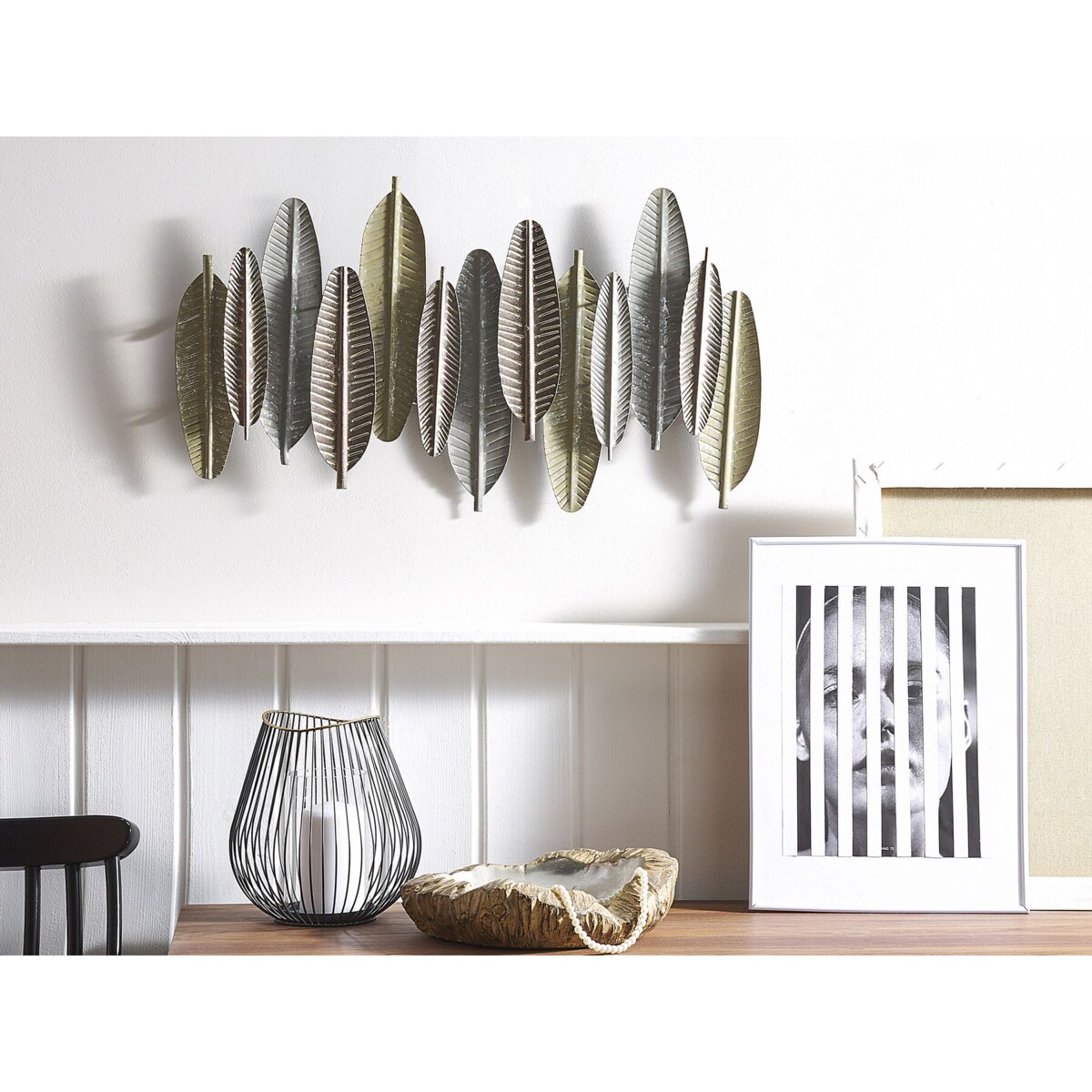 Dekoracja ścienna srebrno-złota ANTIMONY