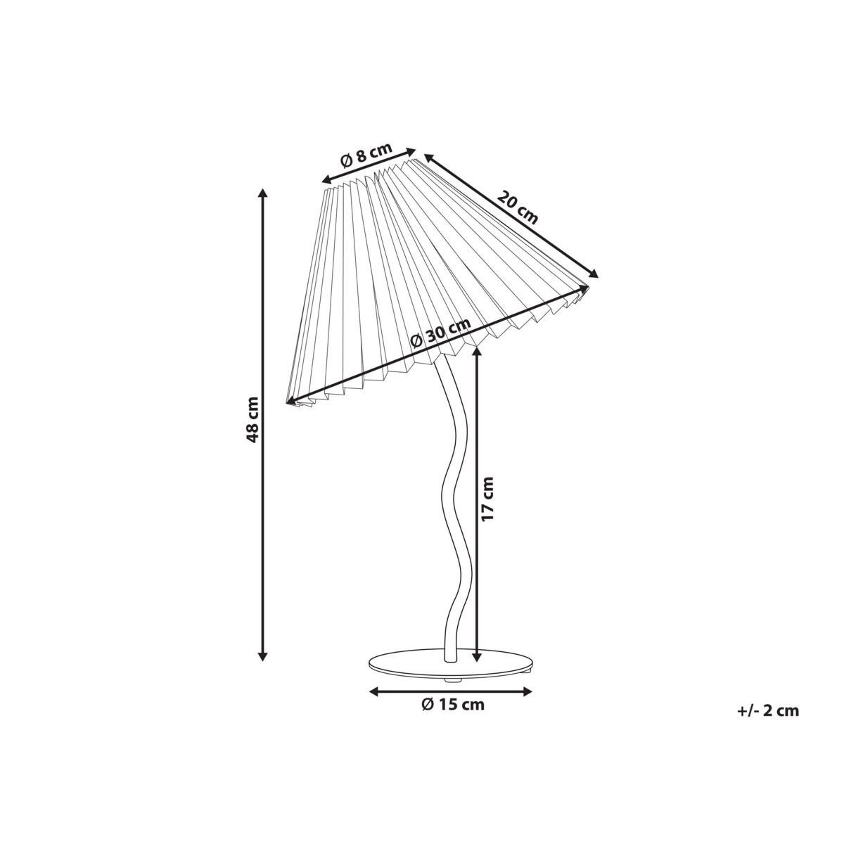 Lampa stołowa metalowa pomarańczowa ALWERO