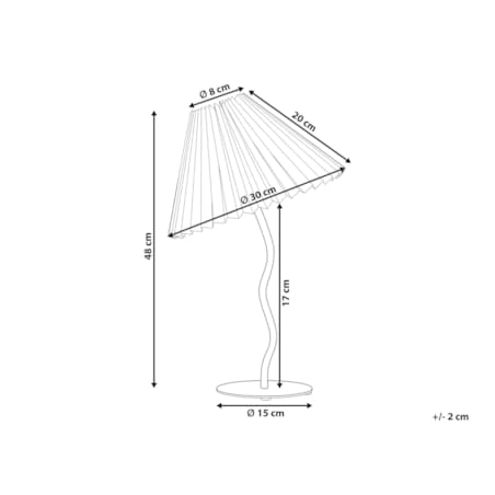 Lampa stołowa metalowa pomarańczowa ALWERO