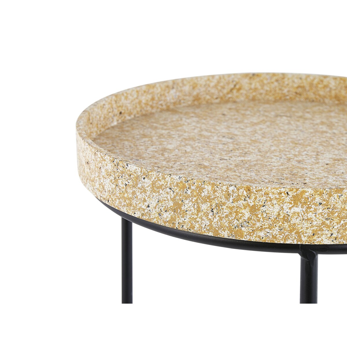 Zestaw 3 stolików pomocniczych efekt granitu TEXON