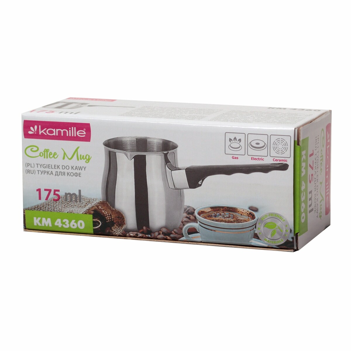Stalowy tygielek do kawy po turecku 175ml KAMILLE