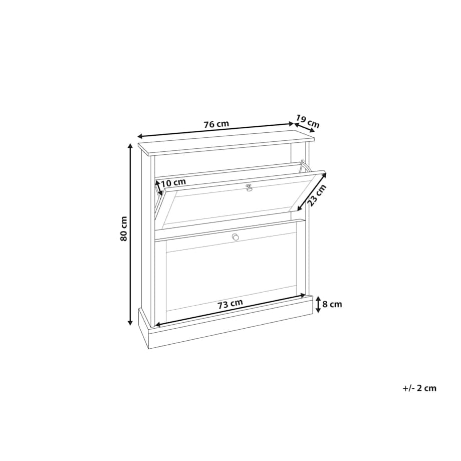 Szafka na buty 2 przegrody biała CHELAN