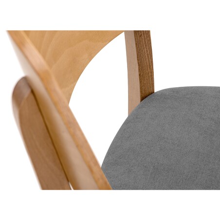 KONSIMO VINIS nowoczesne krzesła drewniane 2 sztuki w kolorze szarym
