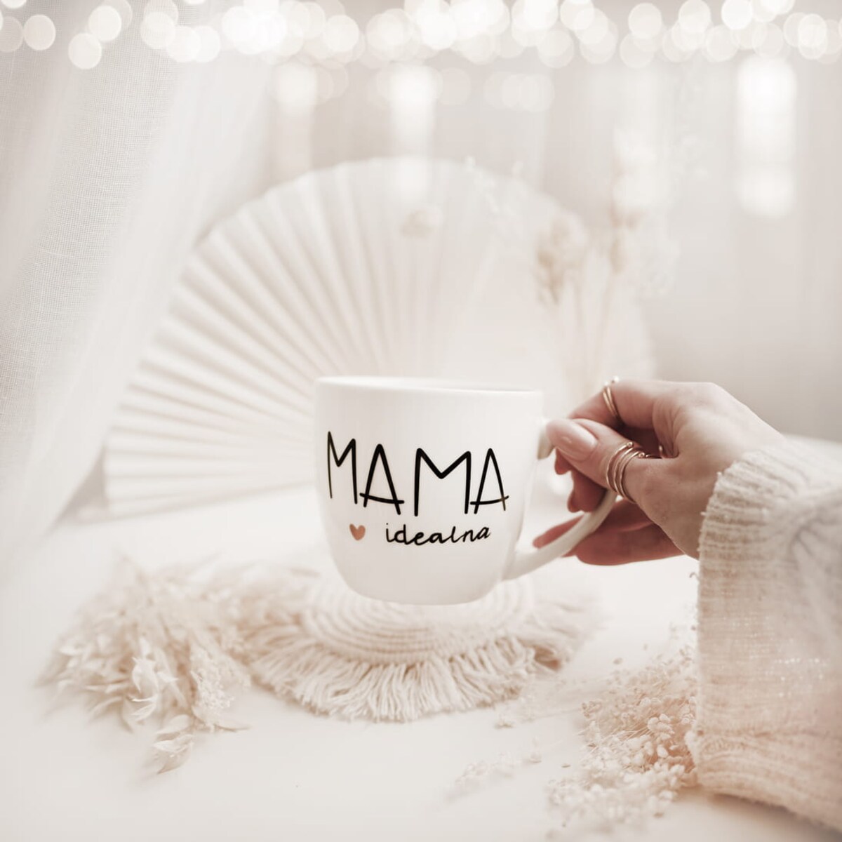 Kubek 300 ml - Mama idealna ZŁOTE SERCE