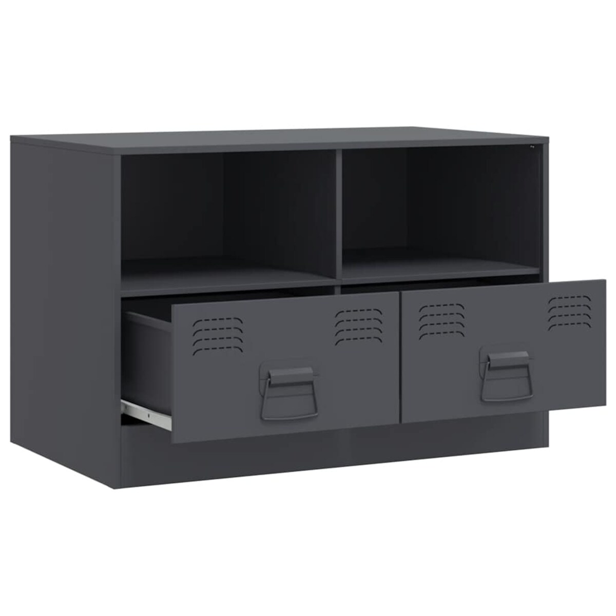 vidaXL Szafki pod telewizor, 2 szt., antracytowe, 67x39x44 cm, stalowe