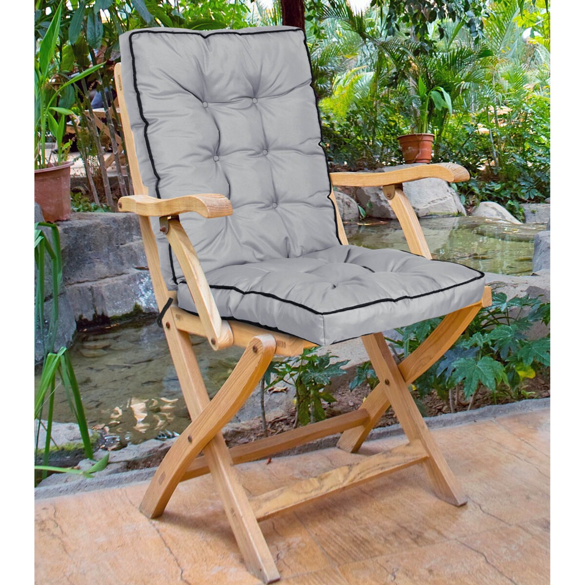 Poduszka Ogrodowa 50X50X80Cm Na Krzesło Ogrodowe Leżak Fotel Wysoka Gruba