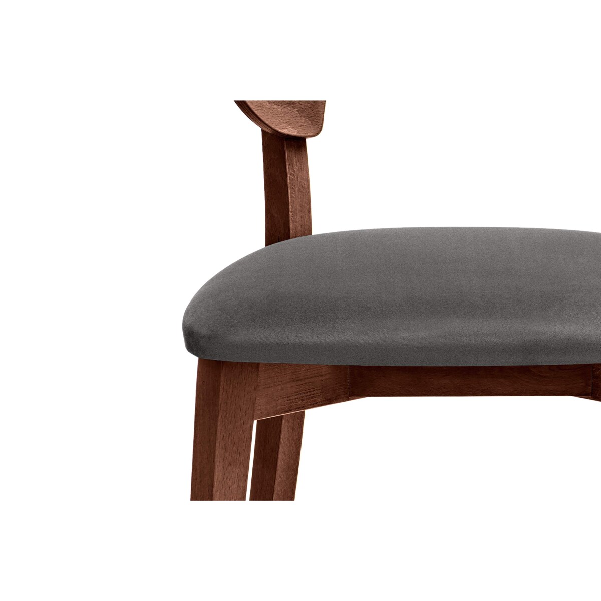 KONSIMO LYCO Krzesła loftowe, orzech ciemnoszary, 2 szt