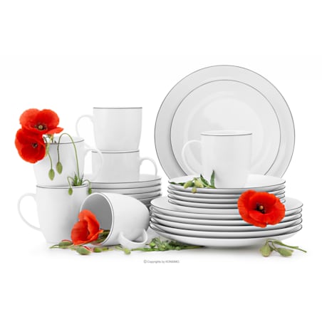 Zestaw obiadowo kawowy 6os. (24el.) BOSS CZARNY RANT