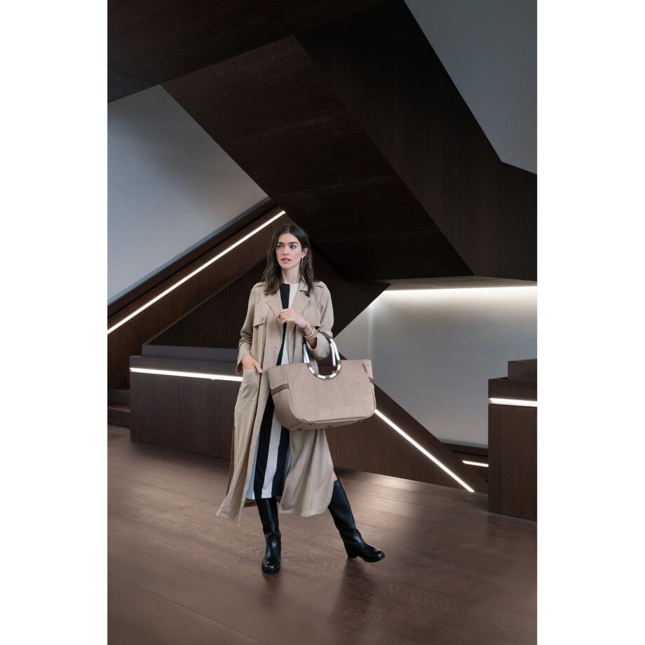 Torba LOOPSHOPPER L, herringbone mokka