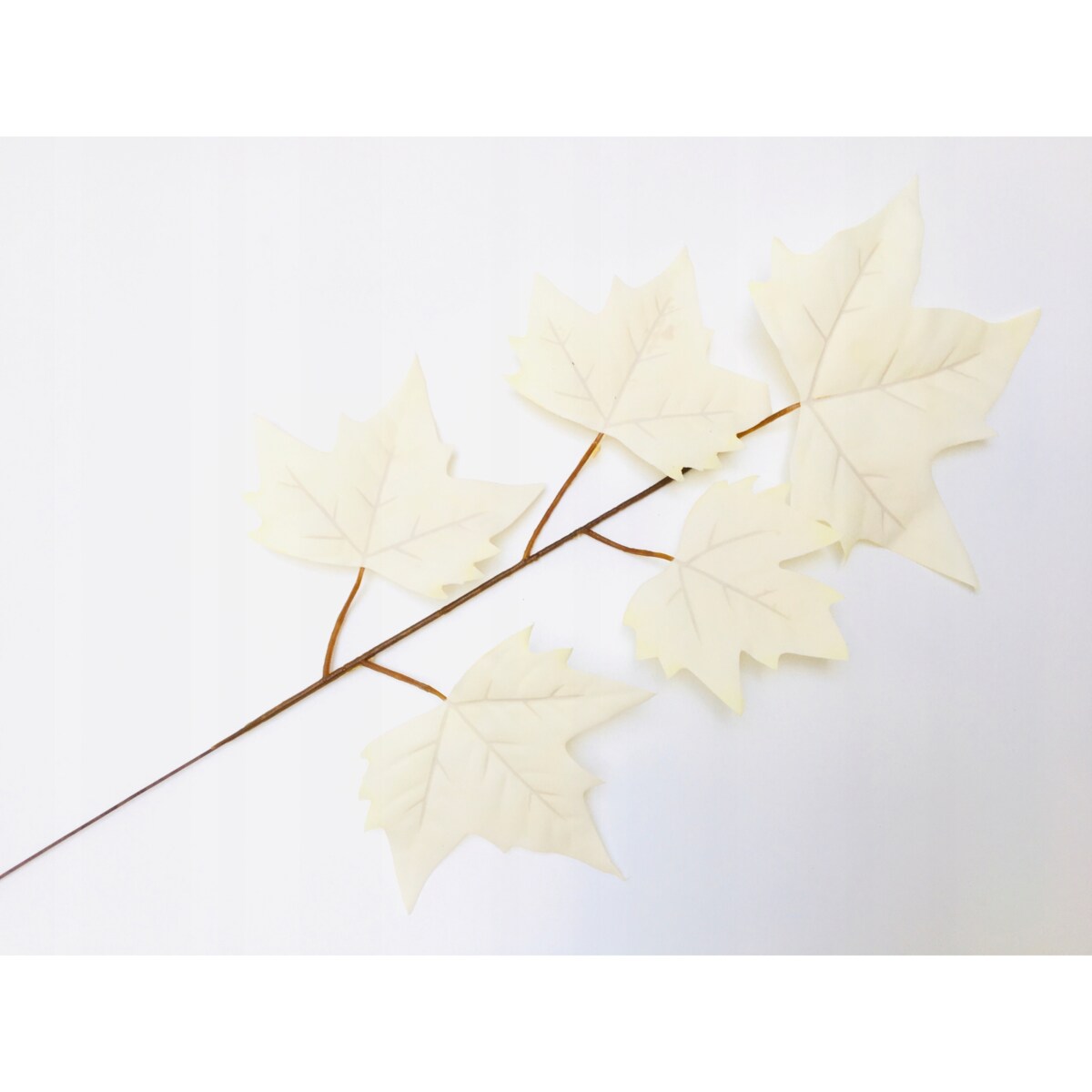 LIŚĆ PIK dodatek do bukietu stroika sztuczna KREMOWY kompozycja gałązka