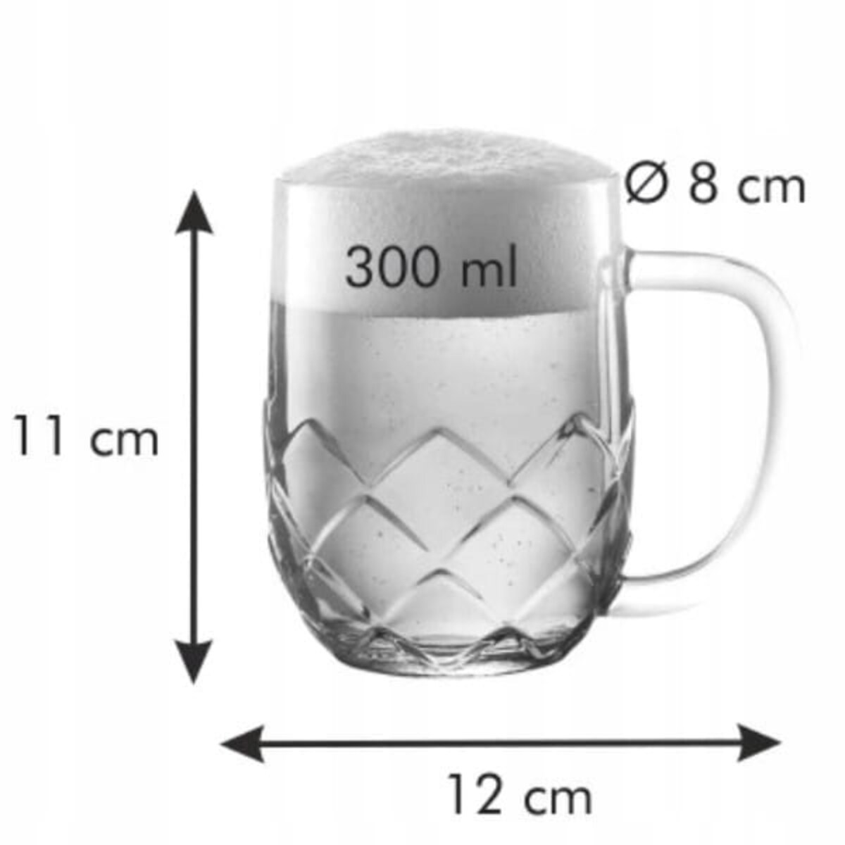 Mały Kufel Szklanka do Piwa Grzańca Lupulus 300 ml Tescoma mybeer Solidny