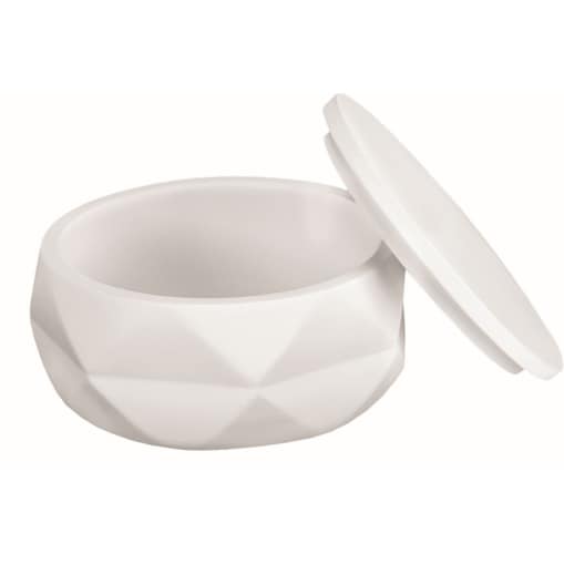 Kleine Wolke Crackle Jar Pojemnik łazienkowy biały