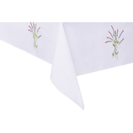 Konsimo LAVANDI Obrus plamoodporny, biały/zielony/czerwony/fioletowy