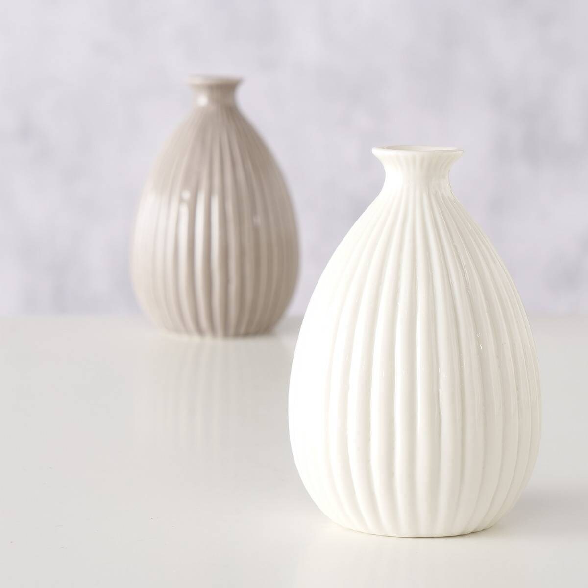 Wazon ozdobny Pilar, porcelanowy, 15 cm