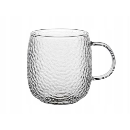 KUBEK SZKLANY SZKLANKA 2szt 380ml DEKOR na herbatę kawę napoje prezenty box