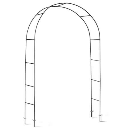 Pergola ogrodowa czarna łuk na kwiaty 240x140cm + kotwy Plonos