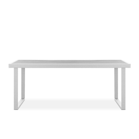 KONSIMO FRENA Biały stalowy stół ogrodowy w stylu loftowym